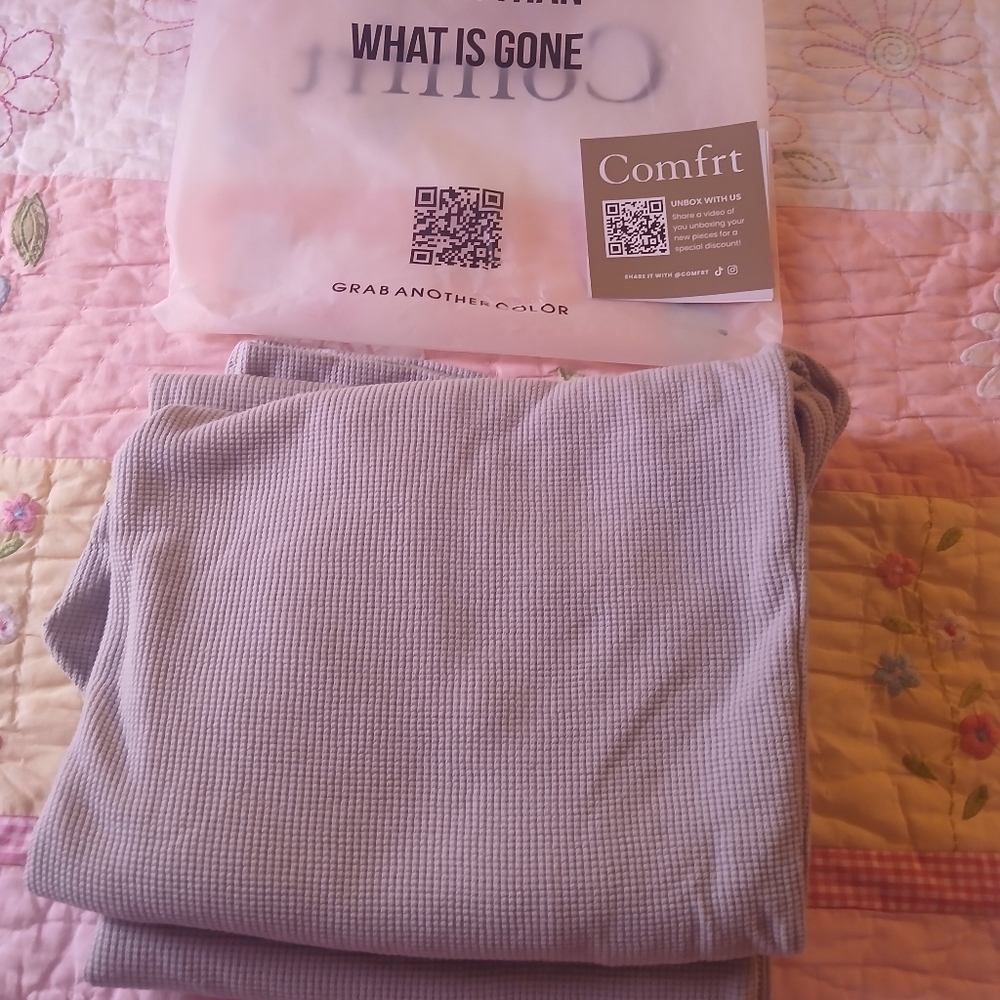 Comfort Brand Waffle Sweat Suit Gray Xl